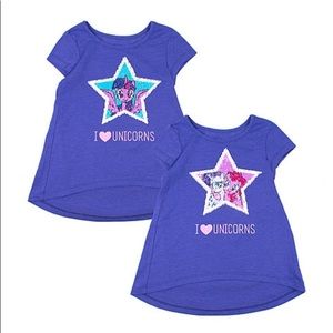 My Little Pony Two-Way Sequin T-Shirt Unicorn
